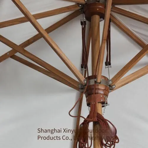 Solid Wood Furniture Umbrella Suitable for Hotels, Restaurants and Cafes. Outdoor Rectangular Teak Patio Umbrella photo-3