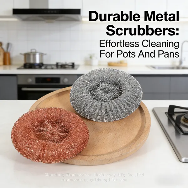 Safe for All Surfaces Copper Wire Cleaning Balls Non-Scratch Kitchen Scrubbers photo-3