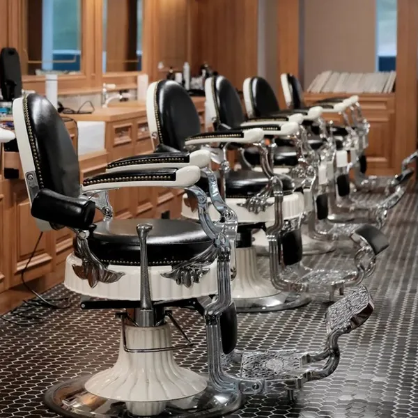 Royal Blue Leather Barber Chair Green Vintage Leather Classic Black Vintage Barber Chair Synthetic Leather Cheap Barber Chair for Hair Cut
