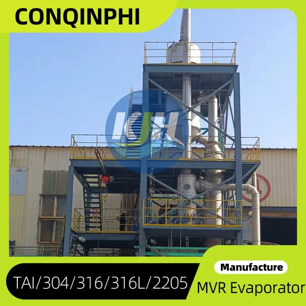 Oil-Free Compressor Counterflow MVR Evaporator, 15kW Motor, 2000L/h Evaporation Rate photo-5
