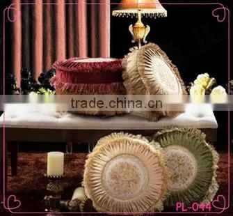 Noble Short Nap Fabric Sofa Cushion and Fringed Embroidered Decor Sofa Pillows