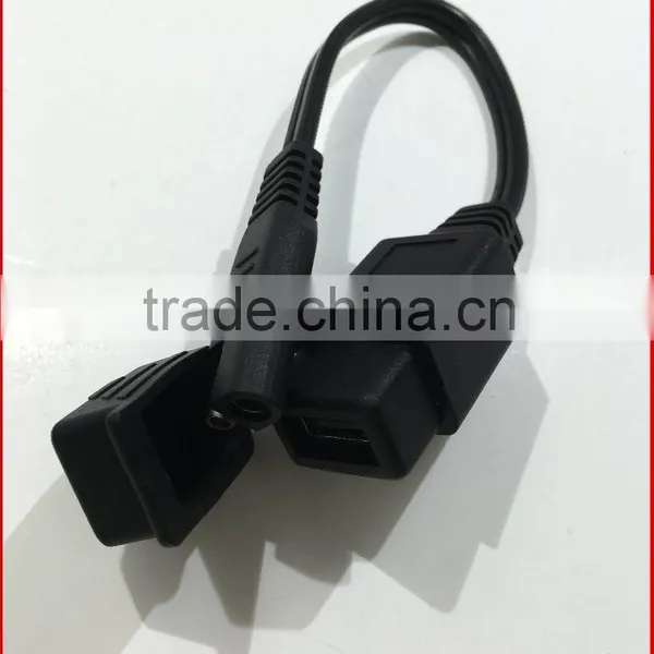 China Supplier SAE Plug Black Molding USB With Dust Cover Wire Harness photo-3