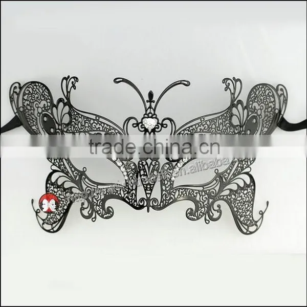 Animals Mask Party Carnival Venice Mask Exotic Black Metal Mardi Gras Laser Cut Venetian Masquerade Cosplay Mask photo-2