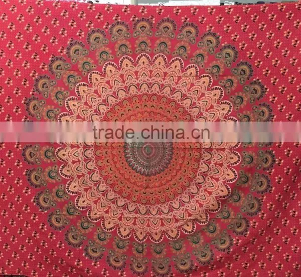 Special Handmade Mandala Cotton Elephant Tapestry Tiedye Picnic Blanket Wholesale photo-3