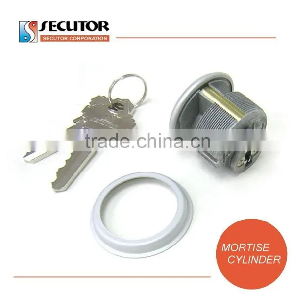 Global Door Controls Double Zinc Mortise Cylinder in Aluminum photo-2