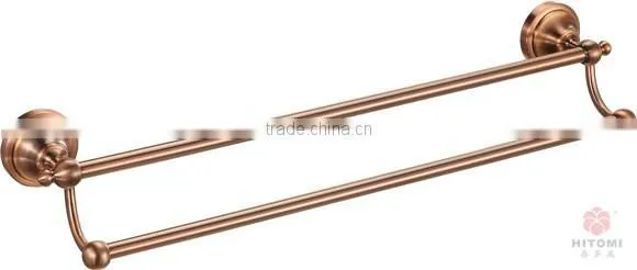 Stainless Steel Bronze Double Towel Bar/ Towel Bar /shower Rod /bathroom Accessories photo-2