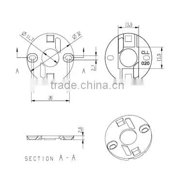 Cob Led Optical Lens Holder for Cob Citizen CLL020 photo-2