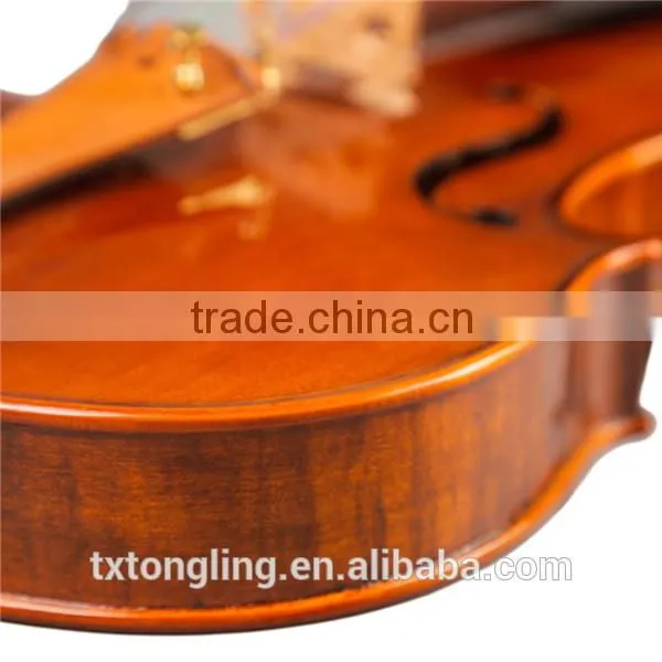 (TL004-1) Flamed Wood Violin With Case Jujube Accessories With Four Fine Turners photo-4
