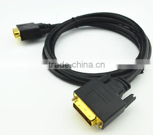 Gold Plated Connector CCS/BC/TC M to M Dvi to av Adapter 24+1 Wrapped PVC photo-6
