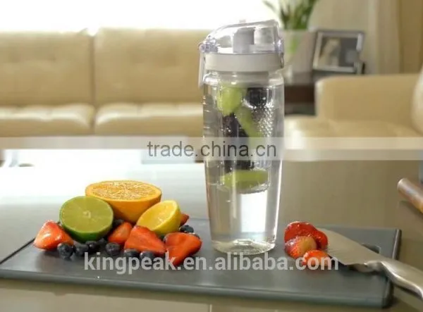 2015 Best Seling Plastic Tea Infuser Water Bottle Leak Proof Sport Flip-top Tritan Fruit Infuser Water Bottle/Shaker Bottle photo-4