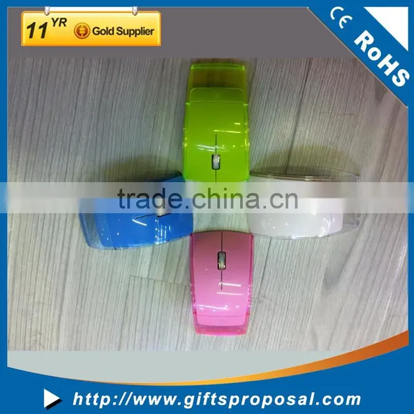 Best Selling Usb Mouse Mini Wireless Arc Folding Touch Mouse With Transparent Cover LED Lighting photo-2