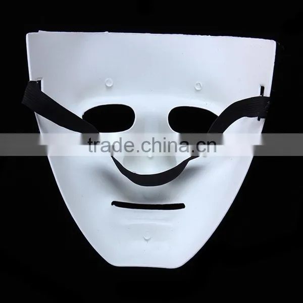 Cheap Wholesale White Green Plastic PVC Dance JabbaWockeeZ Mask for Men photo-2