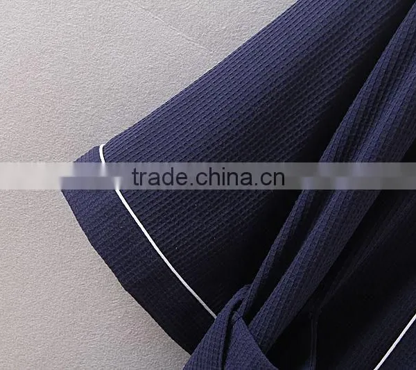 New 2016 Men Waffle Cotton Bathrobes Men Bathroom Spa Robe Male Plus Size Pajamas Traditional Yukata Sleepwear photo-3