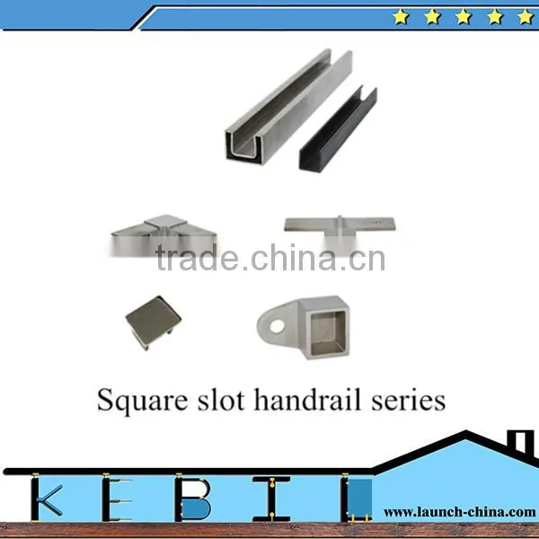 Stainless Steel Square Mini Top Rail for Glass Balcony Railing photo-4