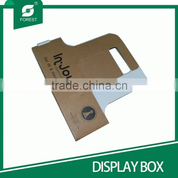CUSTOM MADE PAPER BOARD DISPLAY BOX FOR PACKAGING TWO BOTTLE WINES WITH HANDLE photo-5