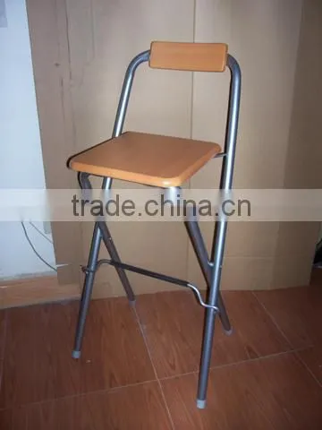 Steel Frame Bar Chair With MDF Board Seat Kitchen High Chair