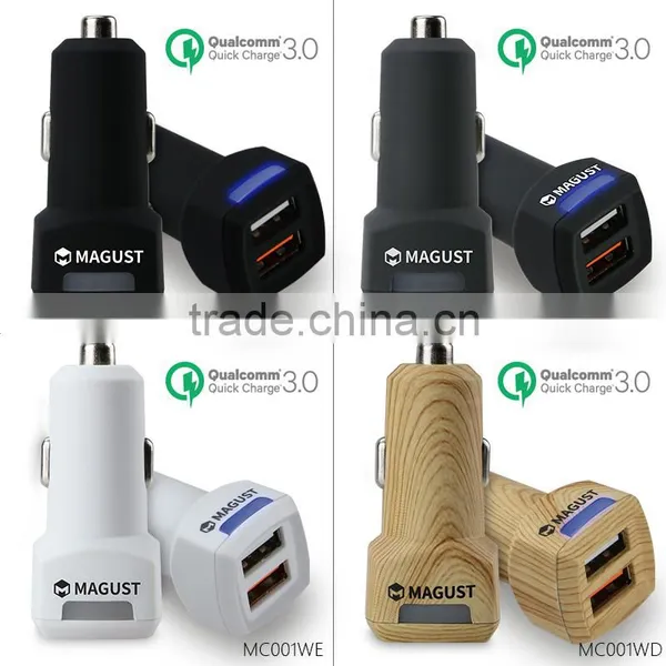 Quick Charge 3.0 Car Charger With Rubber Finish Grey photo-5