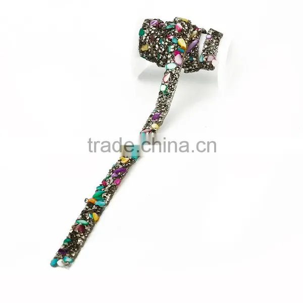 New Shoe Materials Hot Fix Metal Trims With Glue Back photo-2