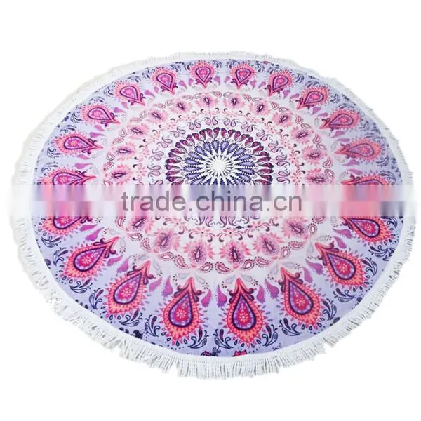 High Quality 100% Cotton Printing Round Beach Towels photo-2