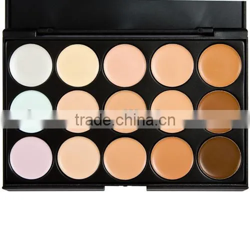 Hottest Amazon 15-color Eyeshadow Palette ,Oblique Head Brush and Powder Puff Cosmetic Set photo-4