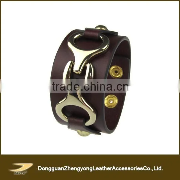 Latest Popular Fashion Leather Cuff Bracelet for Men photo-2