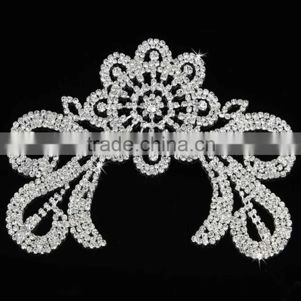 2015 Flower Crystal Applique Wholesale for Wedding Dress photo-2