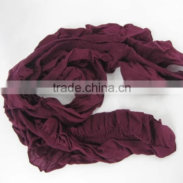 STOCK ITEM Fashion Elastic 100% Acrylic Scarf Aubergine Scarves photo-2