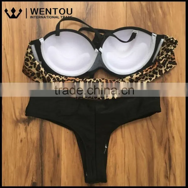 Summer Push Up Beach Print Leopard Bikini Swimwear 2016 photo-4