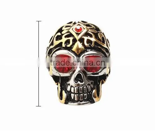 Vintage Men's Ring Skull Punk Titanium Steel Stainless Steel Ring photo-2