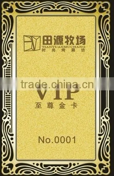 2015 Hot Selling High Quality Cheap Logo DIY Stainless Steal Businesss Card /Golden /silvery Color Vip Card for Membership photo-2