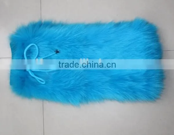 Deluxe Style Pretty Ladies Fox Fur Leg Warmes High Knee Fur Socks Fur Boots Warmers