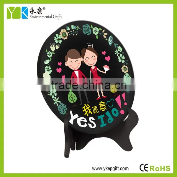 Yes I do Personalized Carved and Painted Plate Shape Customized Wedding Favours for Guests photo-3