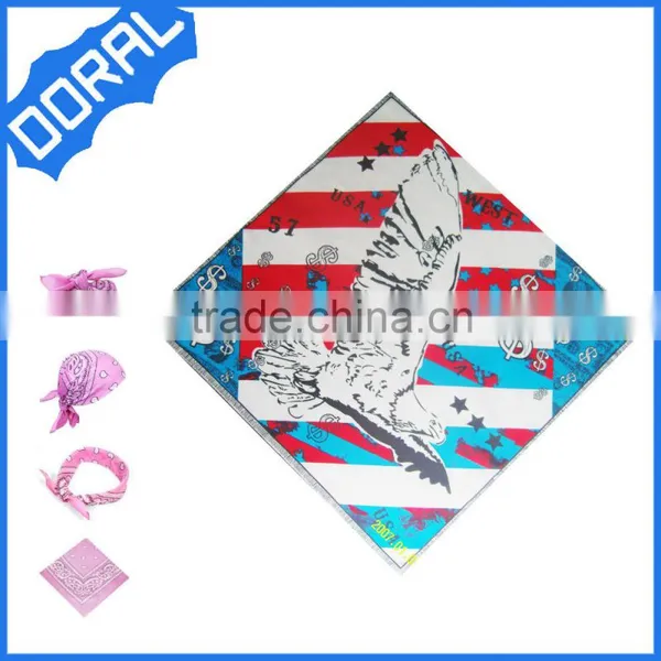 Soft Eco-friendly 100% Cotton Fabric Square Cotton Bandana