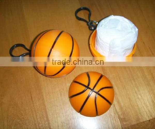 PE Rain Poncho With Ball, Basketball Poncho, Promotional Poncho
