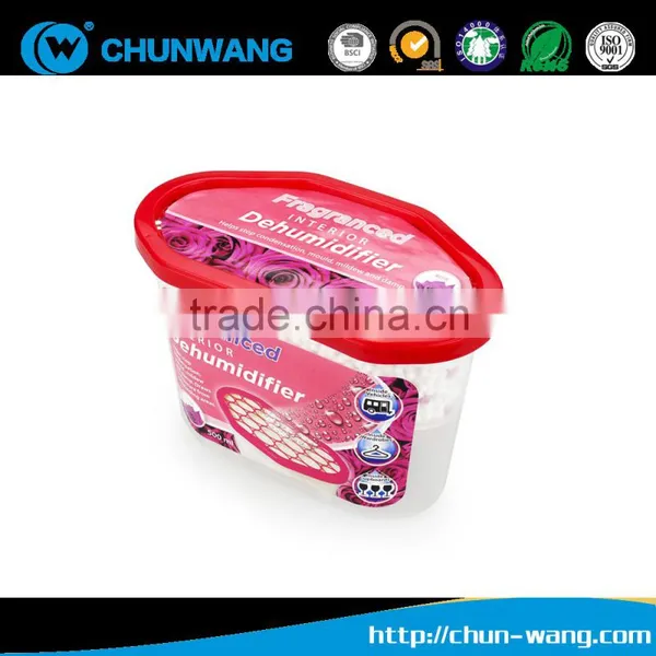 Free Samples 500ml Disposable Scent Calcium Chloride Home Desiccant Air Dehumidifier Box