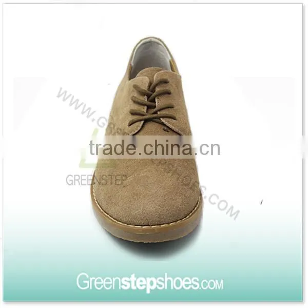 2015 Classic Camel Cow Suede Leather Shoes Men photo-3