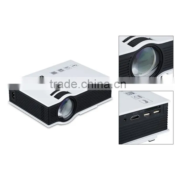 Portable Full HD 800 Lumens UC40 LED Mini UNIC Projector Home Cinema Business HDMI AV SD 1080P + US/EU Plug Power Cable photo-3