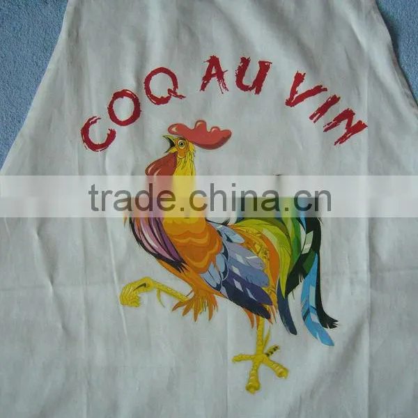 Halter-neck Style Sleeveless Kitchen Cooking Apron With Pocket Cooking Cotton Apron Bib(White) photo-5