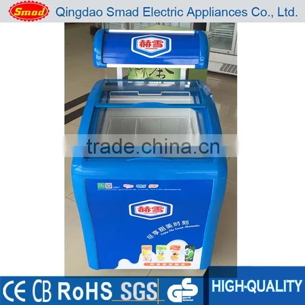 158l Glass Door Ice Cream Display Chest Freezer Showcase photo-2