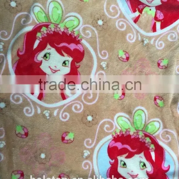 Young Girl Pattern Winter Cold Weather Velvet Flannel for Winter Dress