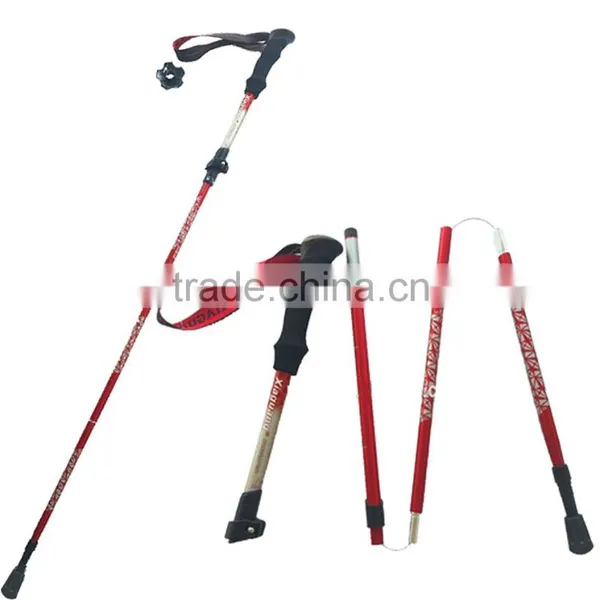 Alumium7075 Telescopic Trekking Pole Nordic Folding Walking Stick Hiking Stick photo-2