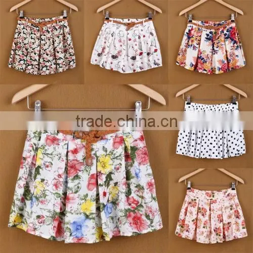 Stylish New Fashion Lady Women Summer Casual Print Chiffon Pleated Skirt photo-5