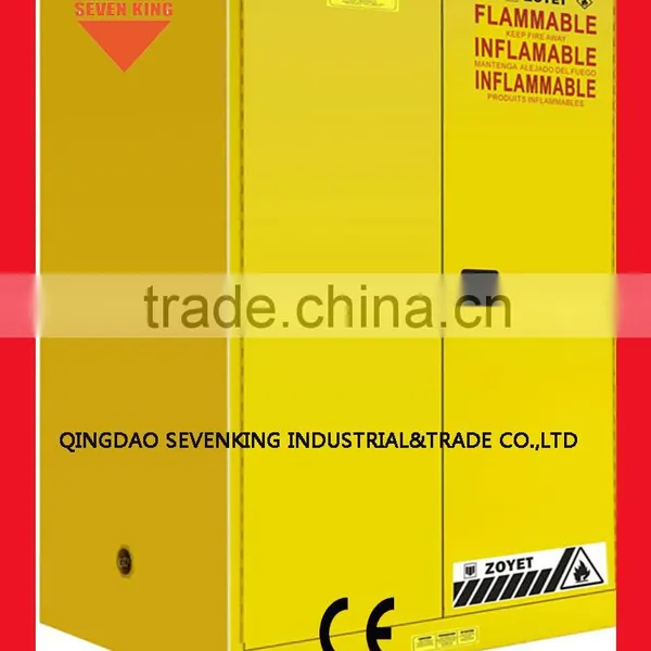 Justrite Type Flammable Liquid Storage Cabinet Yellow With Two Doors photo-2