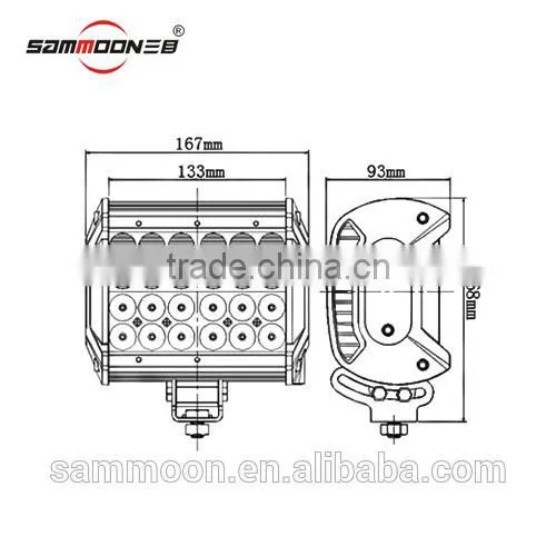 Sammoon Foshan Lights 4x4 7inch High Quality IP68 Waterproof Auto Parts LED Light Bar SM-941 photo-3