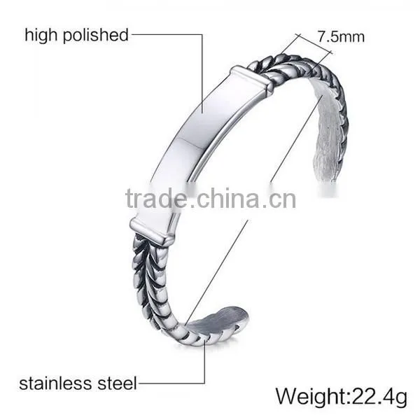 New Products 2016 316 l Stainless Steel Bracelets Silver Jewelry photo-2