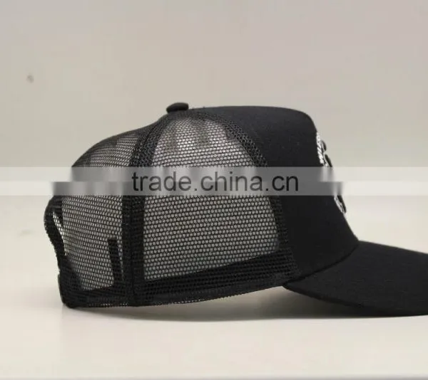 Custom 5 Panel Mesh Cotton Fabric Trucker Cap photo-5