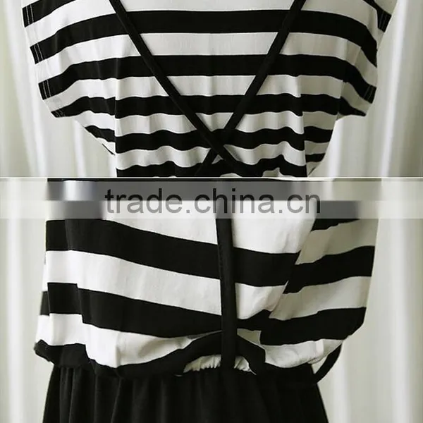 Slim Stripe Suspender Skirt Maternity Dresses Clothes For Pregnant Women photo-5