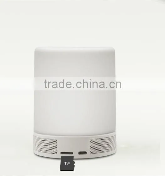 Wireless Bluetooth Speaker Nightlight Touch Led Mini Portable Lamp Alarm Stereo Mini Bluetooth Speaker photo-2