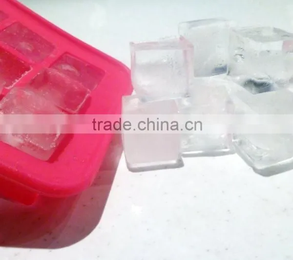 Silicone Ice Cube Tray Hot Pink, 18 Perfect Square Ice Tray, Superior Mold With Flexible Easy Release Silicone Square Ice Tray photo-4