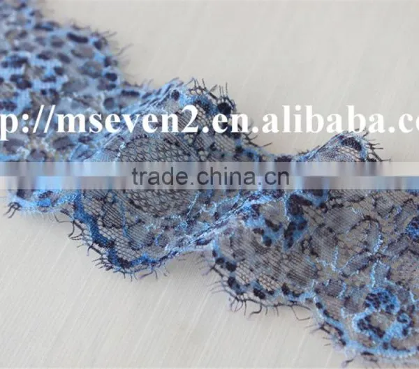 Good Looking 100% Elastic Spun Lace Eyelash Lace Trim in Multiple Color for Choosing photo-4